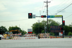 New construction TEXRail train track at Smithfield station