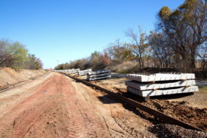Construction workers building the new Smithfield Station for TEXRail