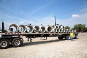 New construction TEXRail train track at Smithfield station