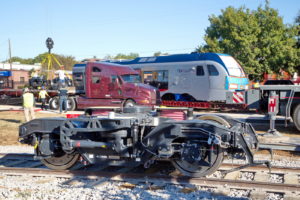 TEXRail Train unloading in Grapevine, Texas