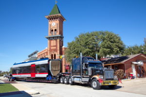 TEXRail Train unloading in Grapevine, Texas