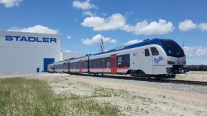 Image of last TEXRail Train titled SPIKE
