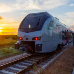 TEXRail Train Sunset Mobile Background